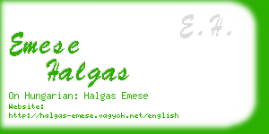 emese halgas business card